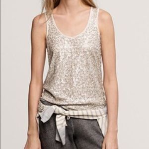 J. Crew gold Sequin tank